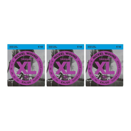 Daddario EXL120 3SETS Daddario EXL120 3SETS