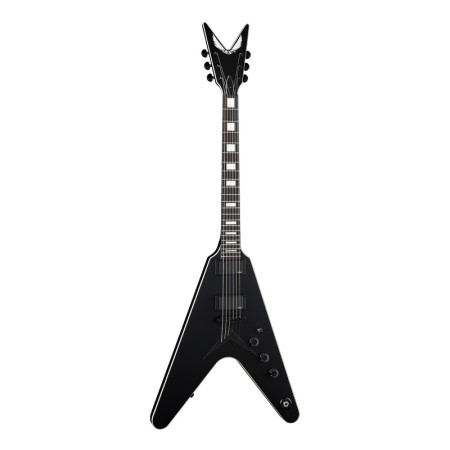 Dean V Stealth Black Satin W EMG