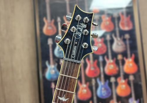 گیتار الکتریک پی آر اس PRS SE Custom 24 Exotic Top Poplar Burl Whale Blue